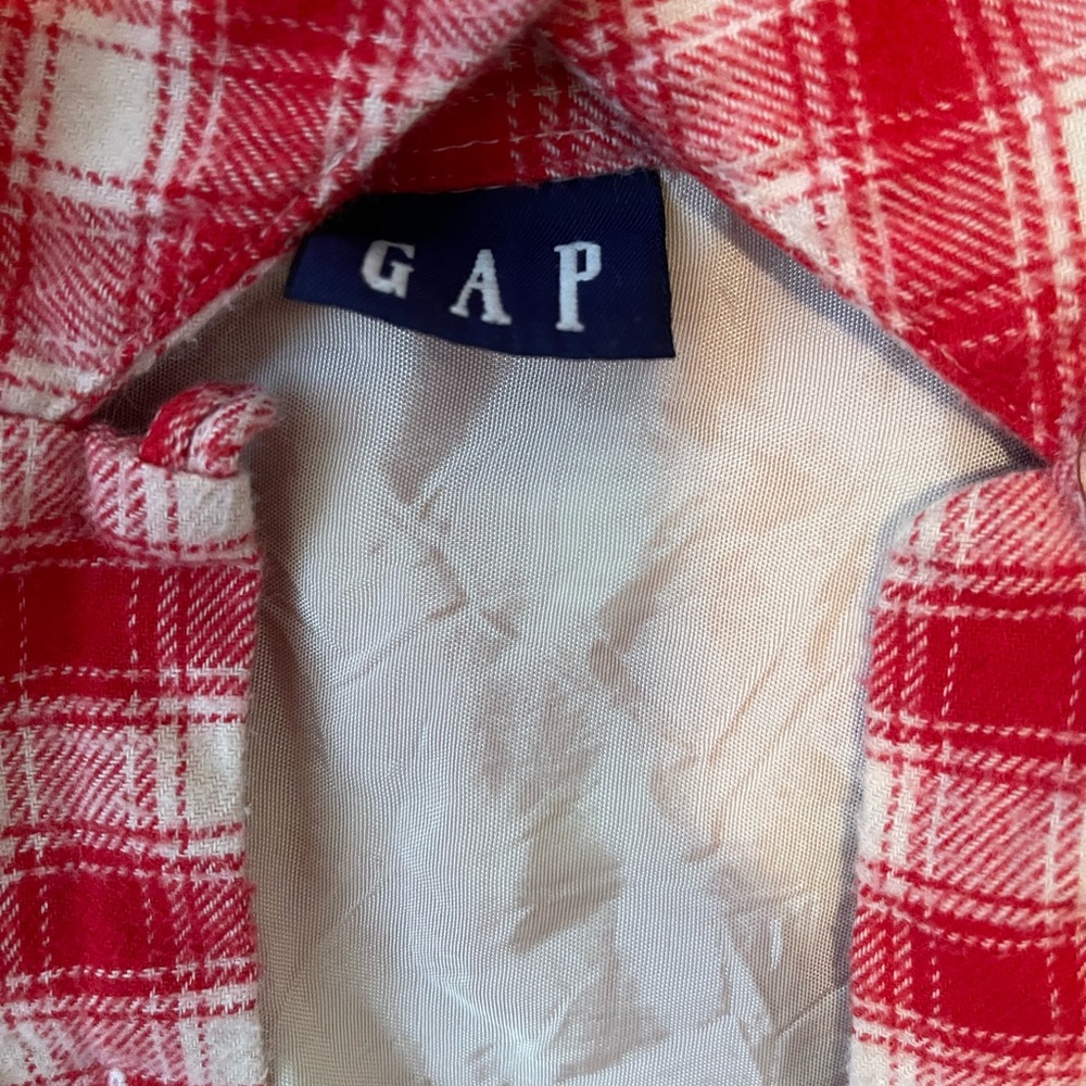 GAP Red and White Plaid Shirt